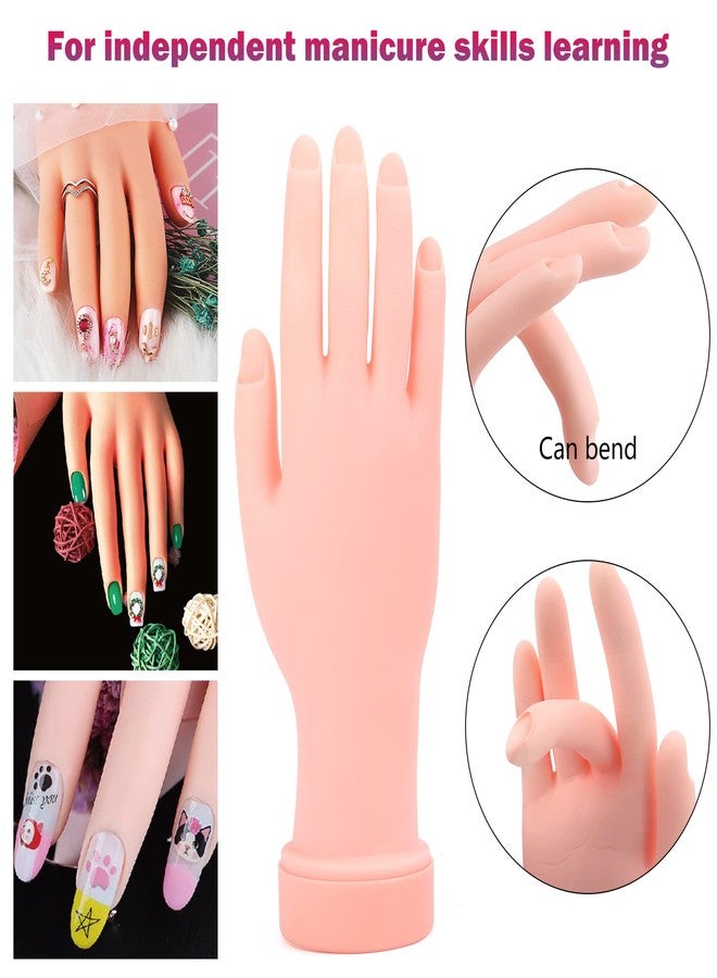 LIONVISON Practice Hand for Acrylic Nails, Fake Maniquin Training Hand for Nail Practice, Nail Practice Hand with Acrylic Nail Powder and Liquid Set, Nail Kit Set Professional Acrylic with Manincure Hand - Image 2